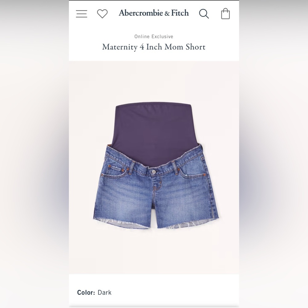 Maternity 4 Inch Mom Shorts.